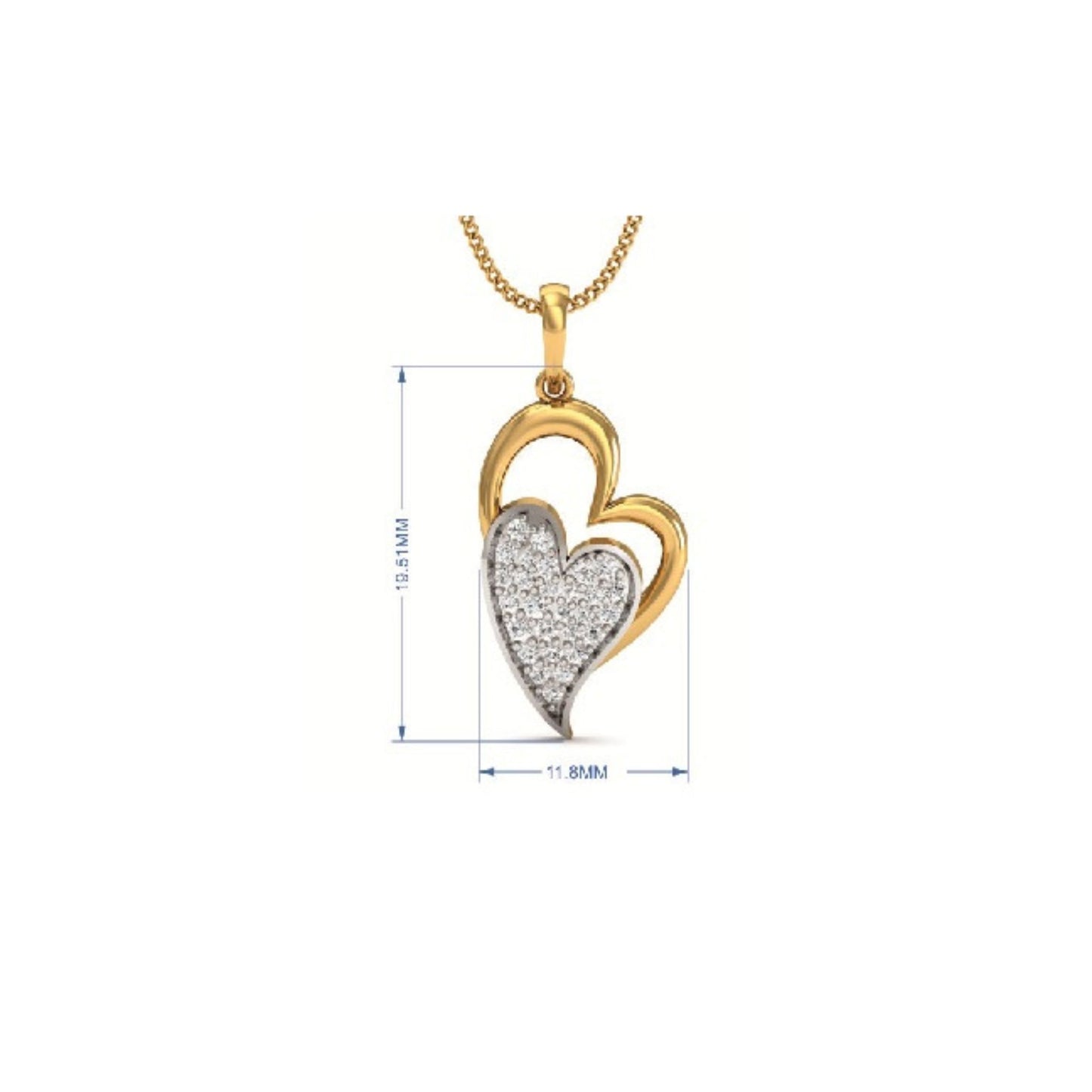 Twin Heart Pendant & Earring Set