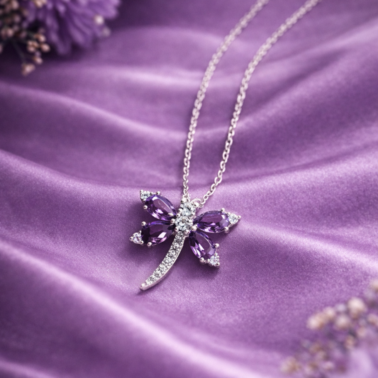 silver-amethyst-bloom-cz-pendant-necklace