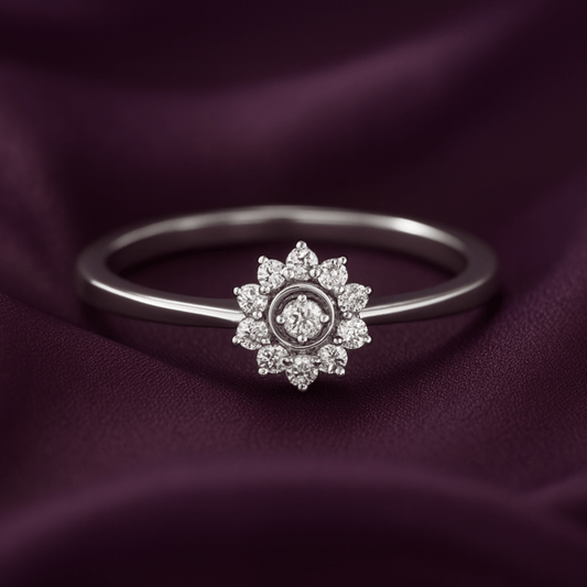 Silver Floral Bloom Ring - Eloura Sterling