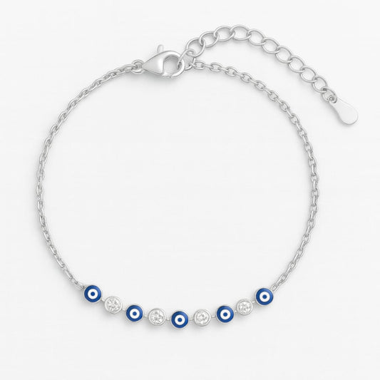 Aegis Evil Eye Sterling Silver Bracelet - Eloura Sterling