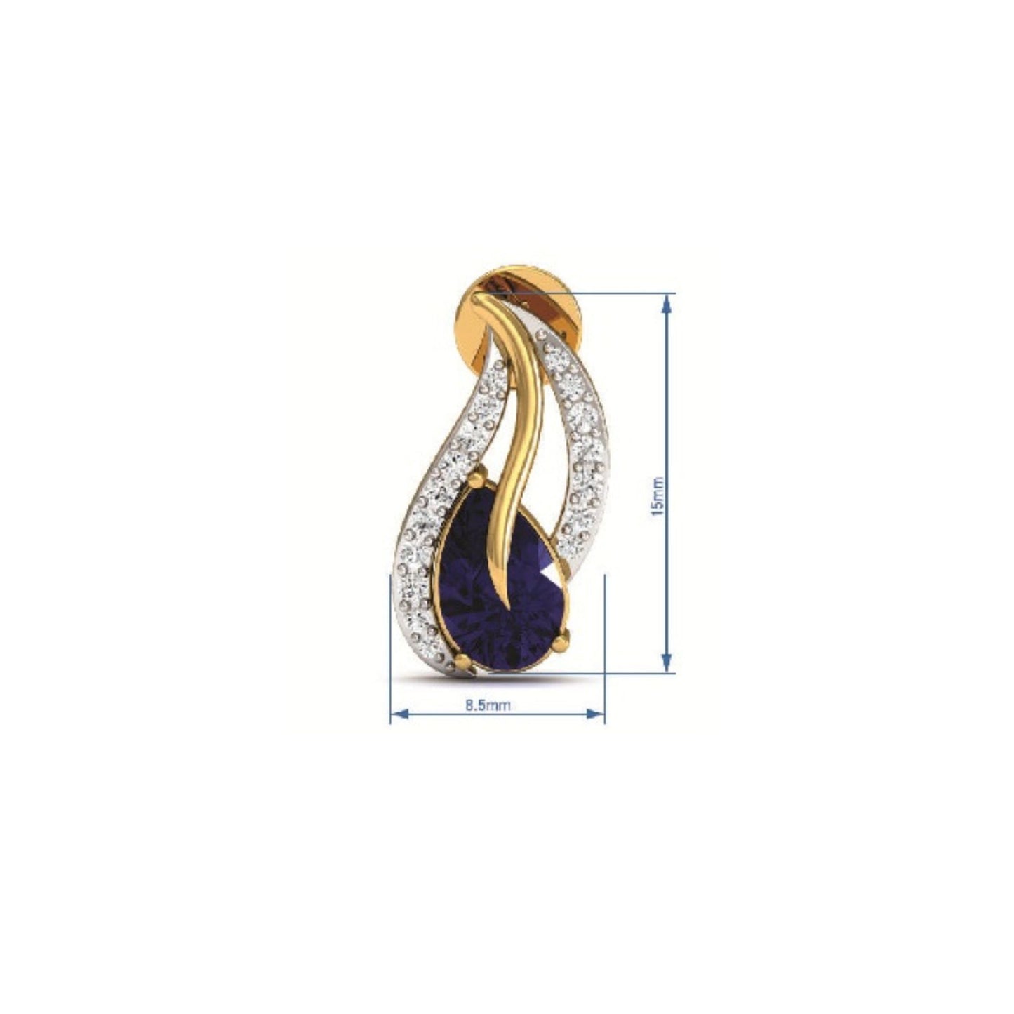 Midnight Teardrop Pendant & Earring Set