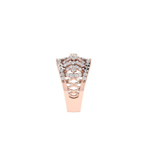 Rose Gold Royal Crown Ring- Eloura Sterling