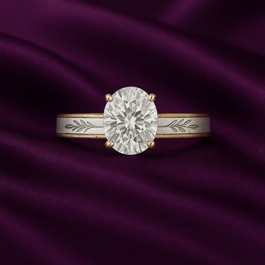 Golden Verona Leaf Motif Ring Sterling Silver - Eloura Sterling