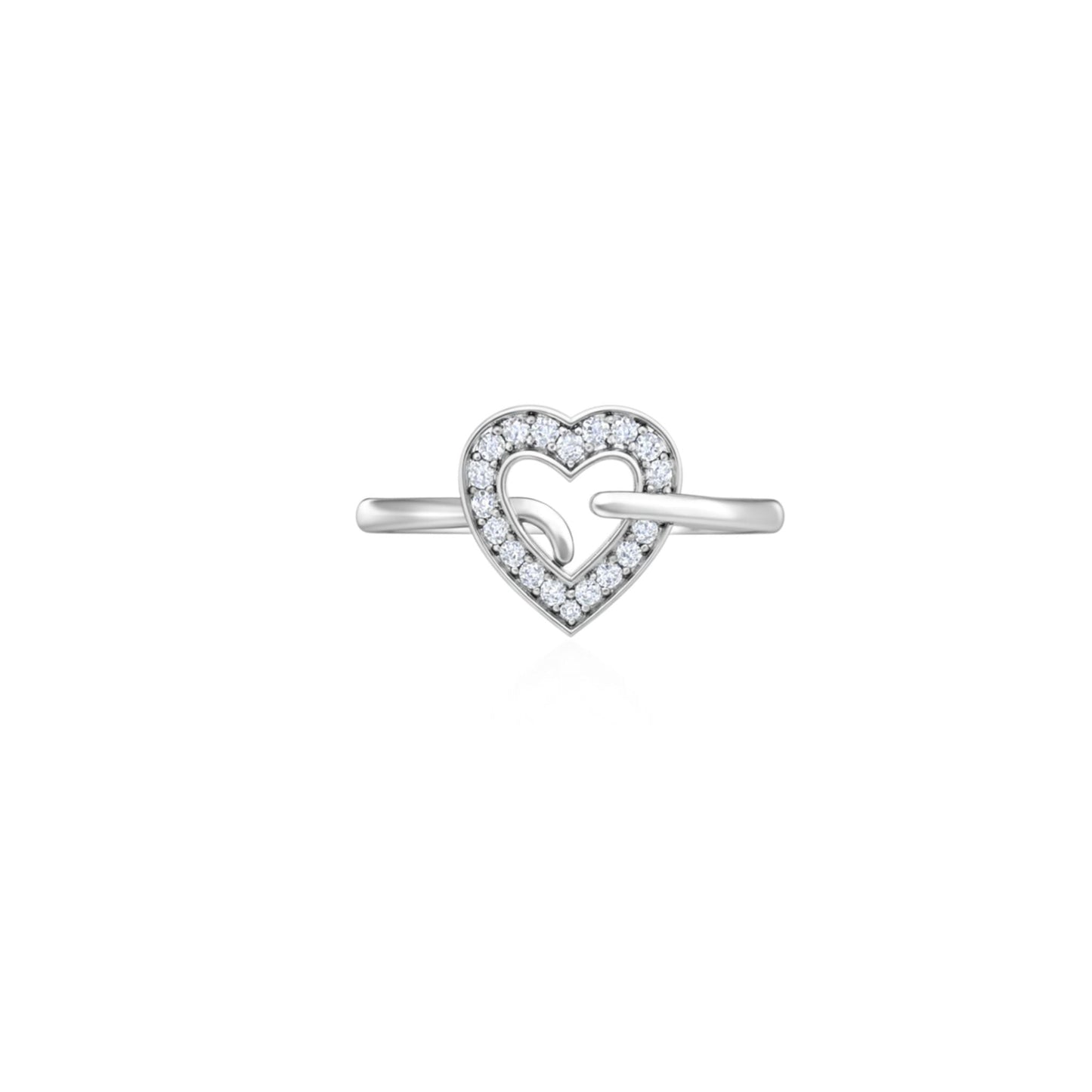 Silver Eternal Heart Ring - Eloura Sterling