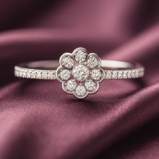 Midnight Bloom Ring - Eloura Sterling