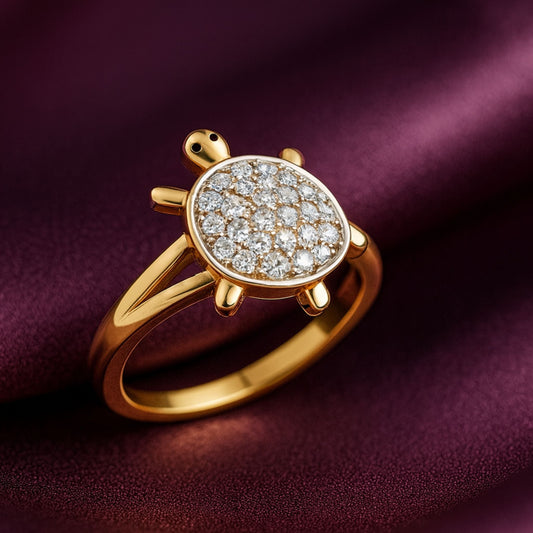 Turtle Charm Ring - Eloura Sterling