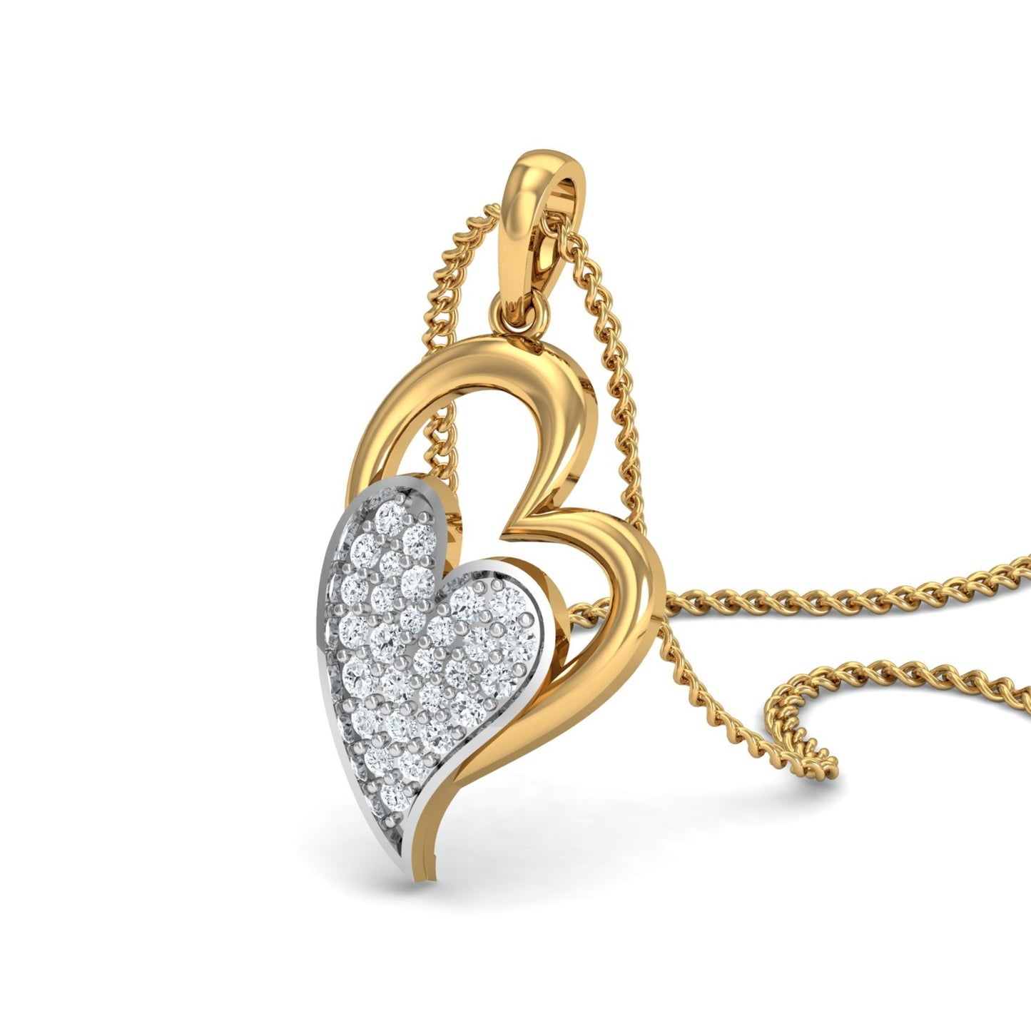 Twin Heart Pendant & Earring Set