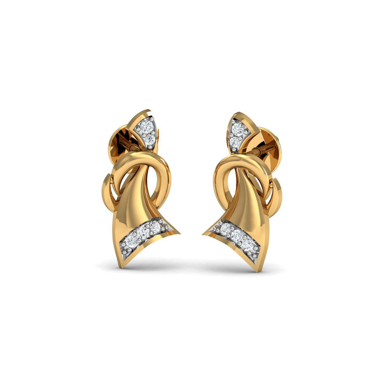 Golden Wave Pendant & Earring Set