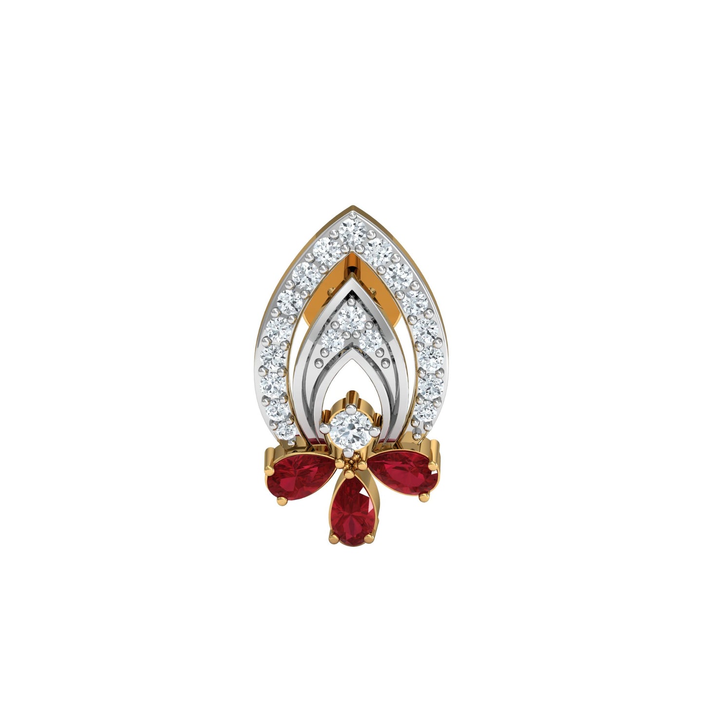 Crimson Elegance Pendant & Earring Set