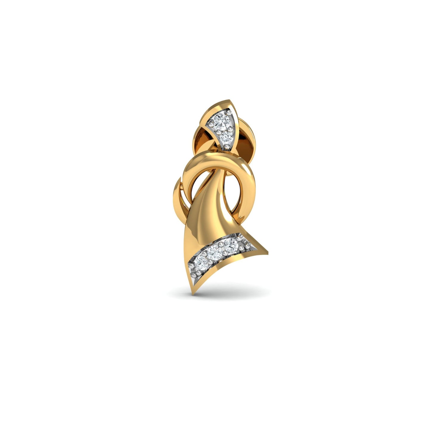 Golden Wave Pendant & Earring Set