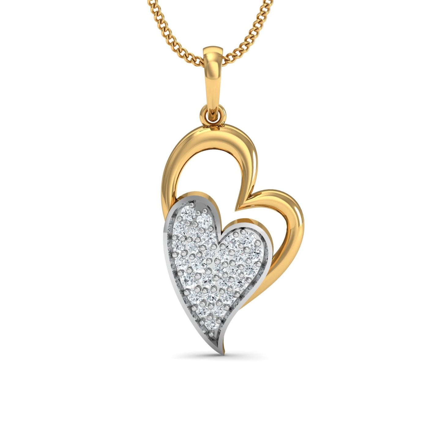 Twin Heart Pendant & Earring Set