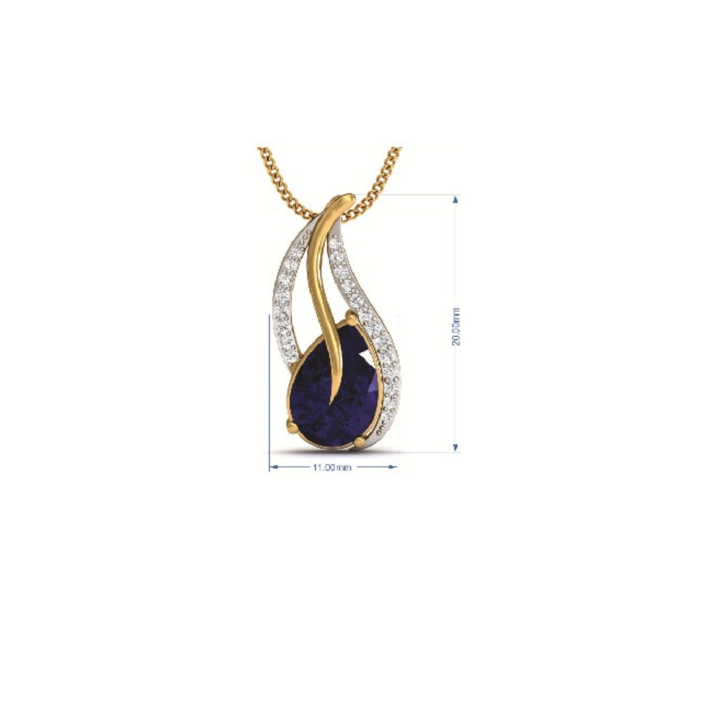 Midnight Teardrop Pendant & Earring Set