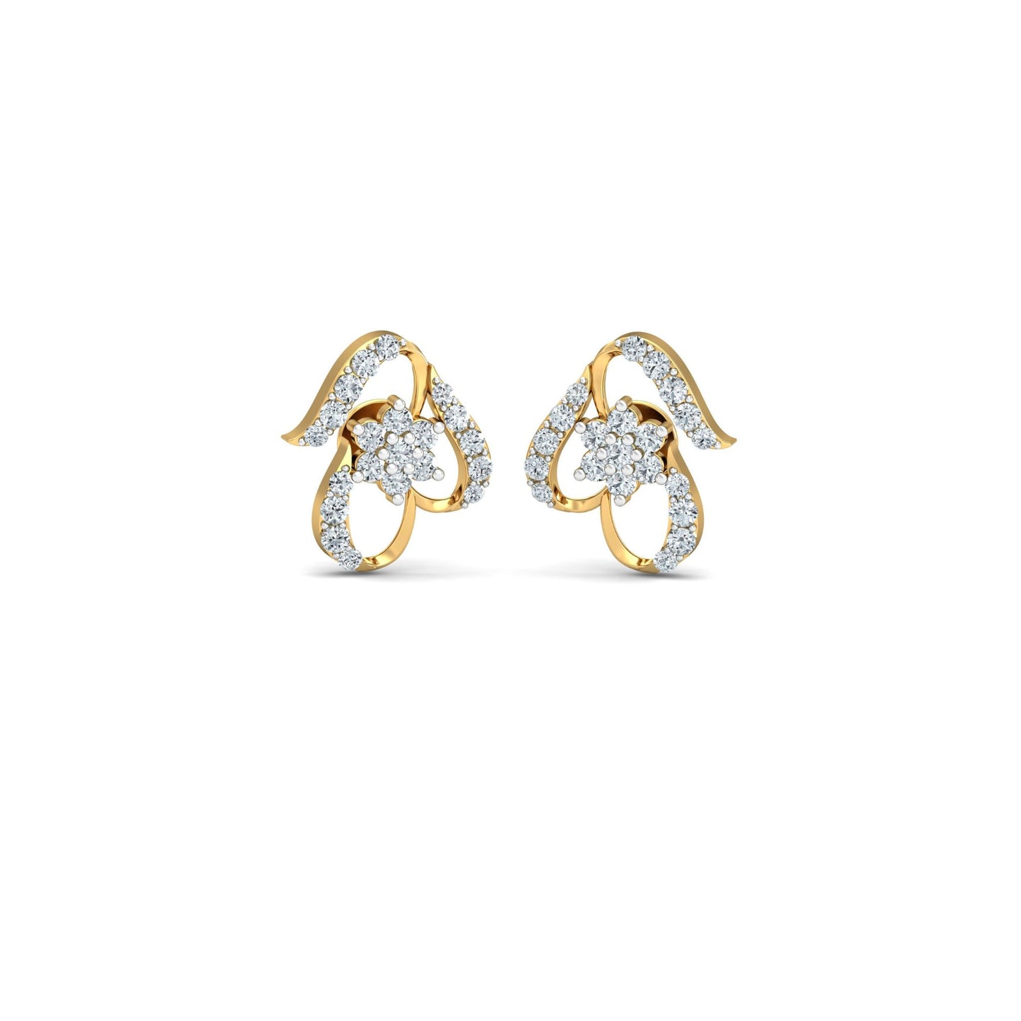 Floral Heart Sparkle Earrings
