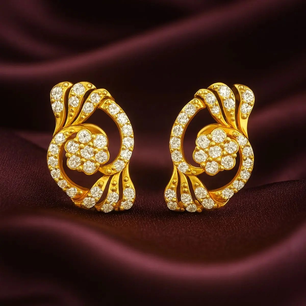 Floral Swirl Earrings - Eloura Sterling