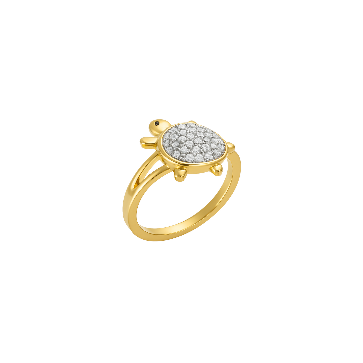 Turtle Charm Ring