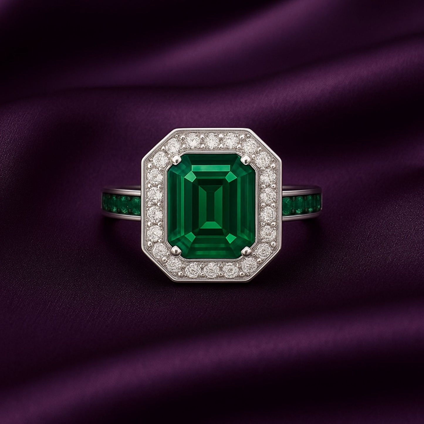 Silver Emerald Ring Eloura Sterling