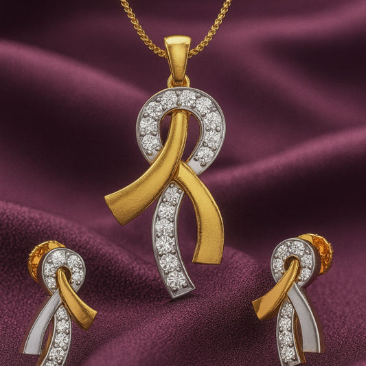Grace Knot Pendant & Earring Set