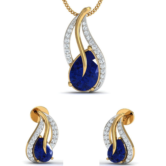 Midnight Teardrop Pendant & Earring Set