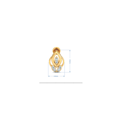 Silver gold marquise frame CZ earrings in 925 sterling silver