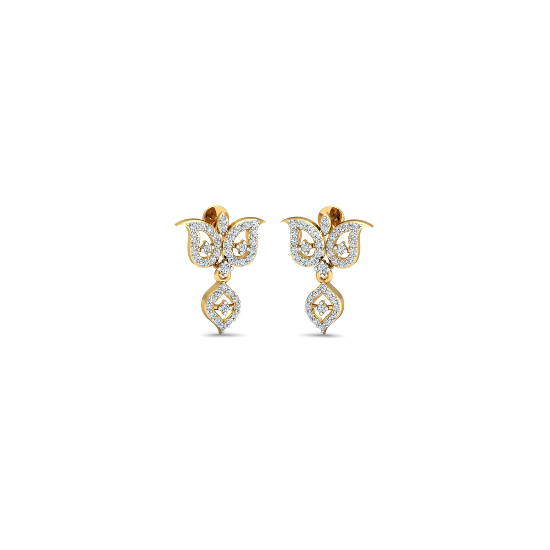 Gold-plated motif earrings crafted in sterling silver
