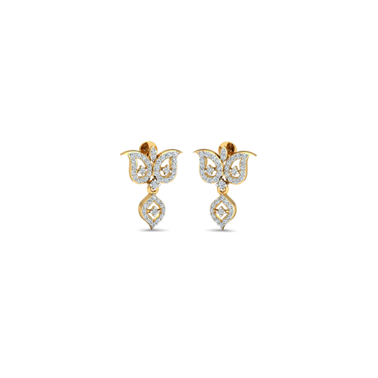 Gold-plated motif earrings crafted in sterling silver