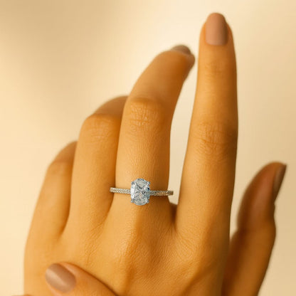 Oval Solitaire Ring – Elegant 925 Sterling Silver Jewellery - Eloura Sterling