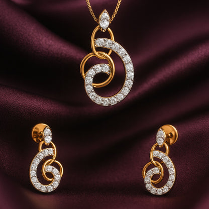 Eternal Swirl Pendant & Earring Set