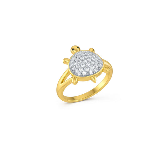 Turtle Charm Ring