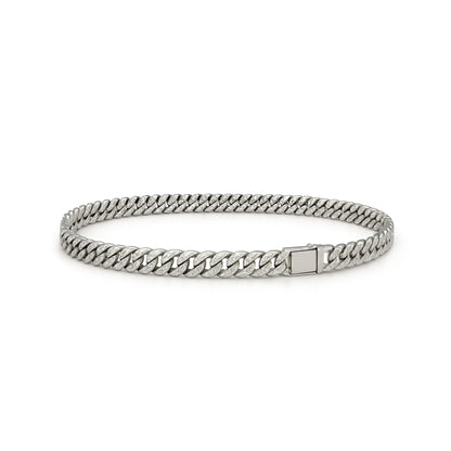 Cuban ice men's bracelet Sterling Silver Iced Out Chain - Eloura Sterling