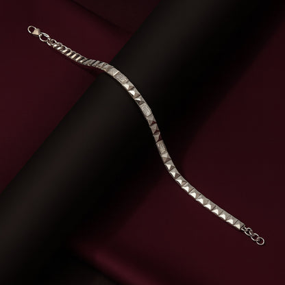 Argent Edge Men's Studded Bracelet Premium 925 Silver Chain by Eloura Sterling - Eloura Sterling
