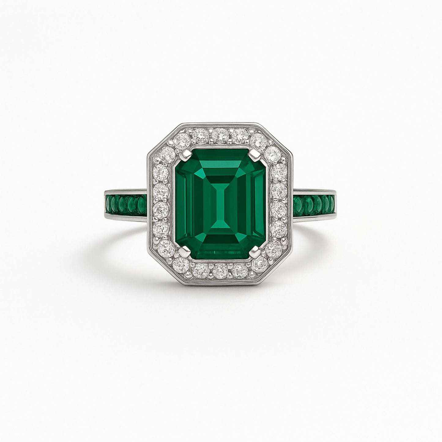Silver Emerald Ring Eloura Sterling