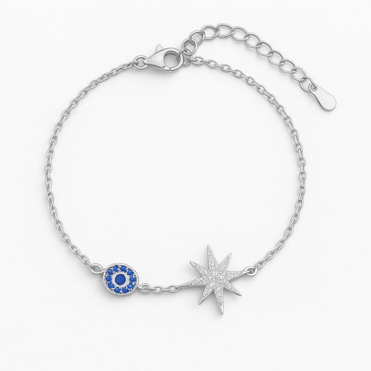Stellar Eye Sterling Silver Bracelet - Eloura Sterling