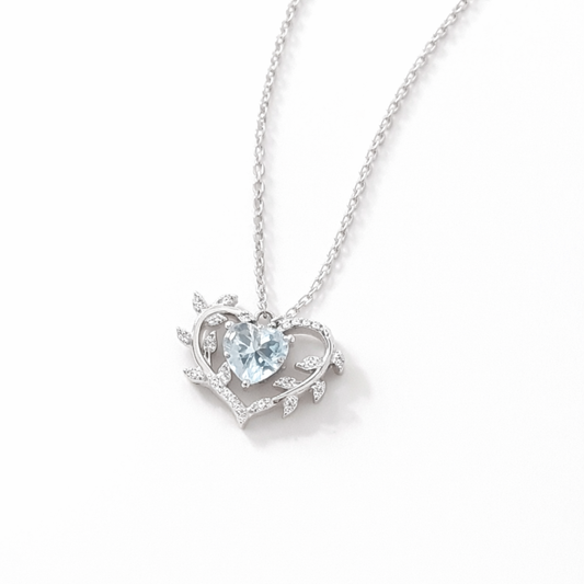 925 sterling silver heart pendant necklace with cubic zirconia for women
