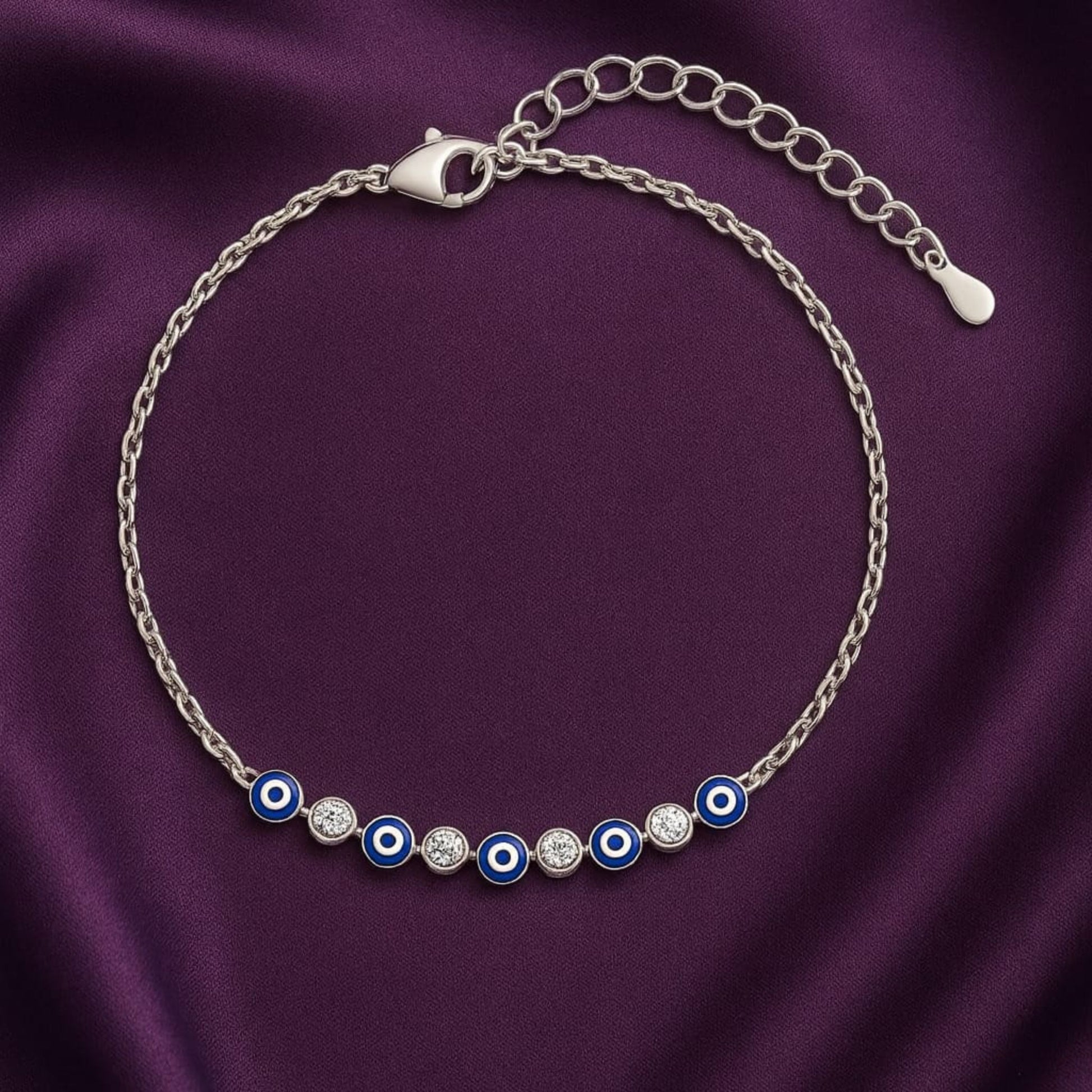 Aegis Evil Eye Sterling Silver Bracelet - Eloura Sterling