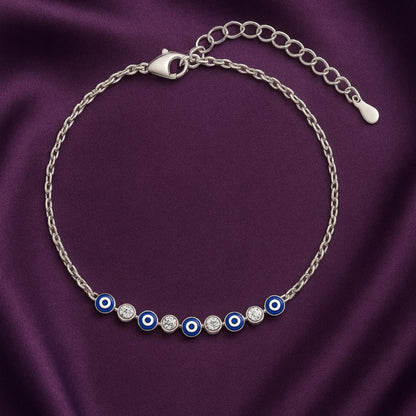 Aegis Evil Eye Sterling Silver Bracelet - Eloura Sterling