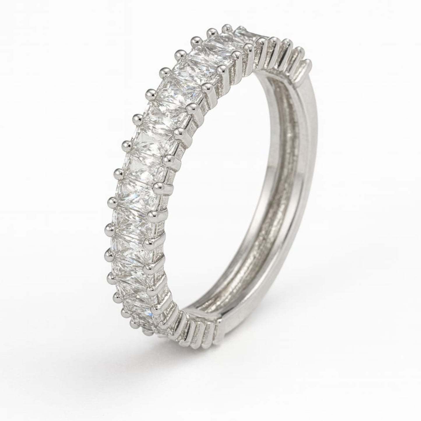 Silver Radiant Band Eternity Ring Eloura Sterling