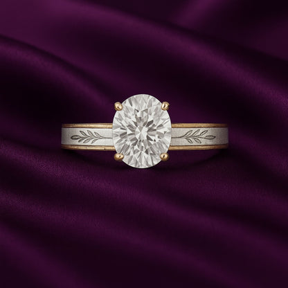 Golden Verona Leaf Motif Ring Sterling Silver - Eloura Sterling