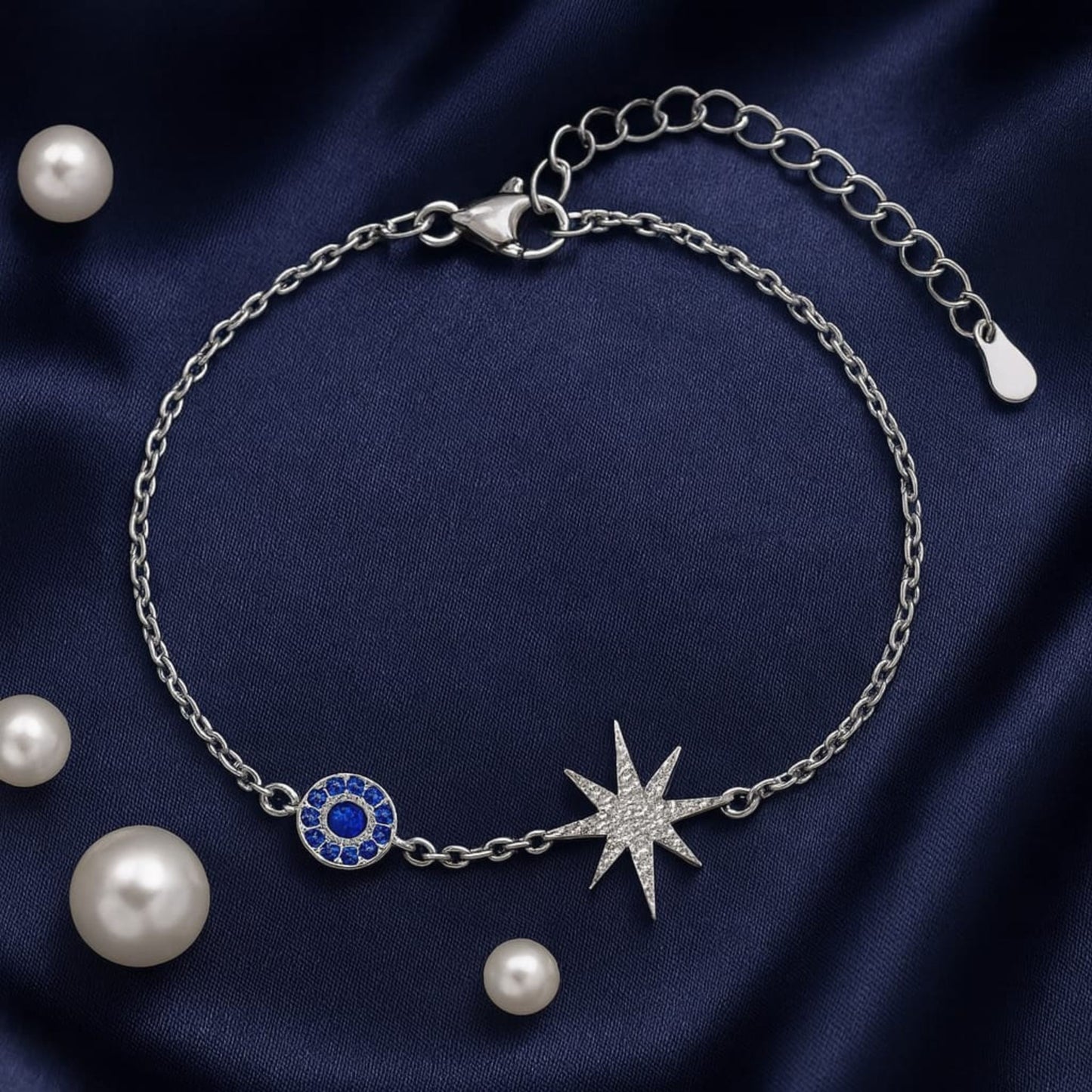 Stellar Eye Sterling Silver Bracelet - Eloura Sterling