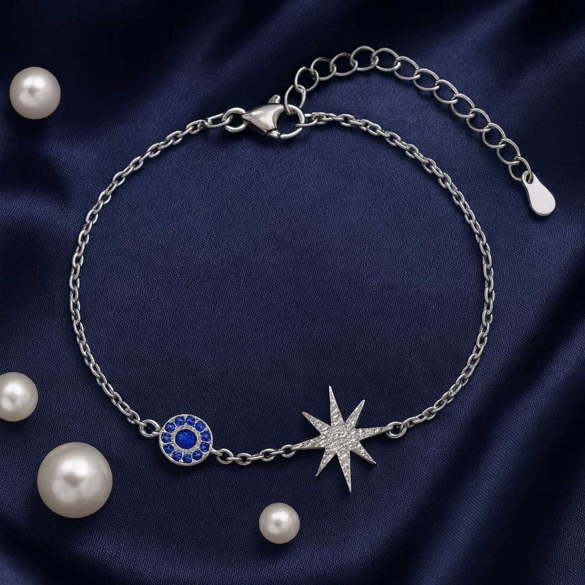 Stellar Eye Sterling Silver Bracelet - Eloura Sterling