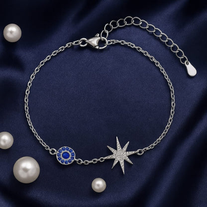 Stellar Eye Sterling Silver Bracelet - Eloura Sterling