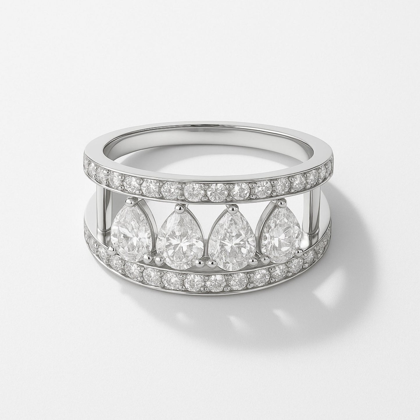 Silver Aurelia Pear Ring Eloura Sterling