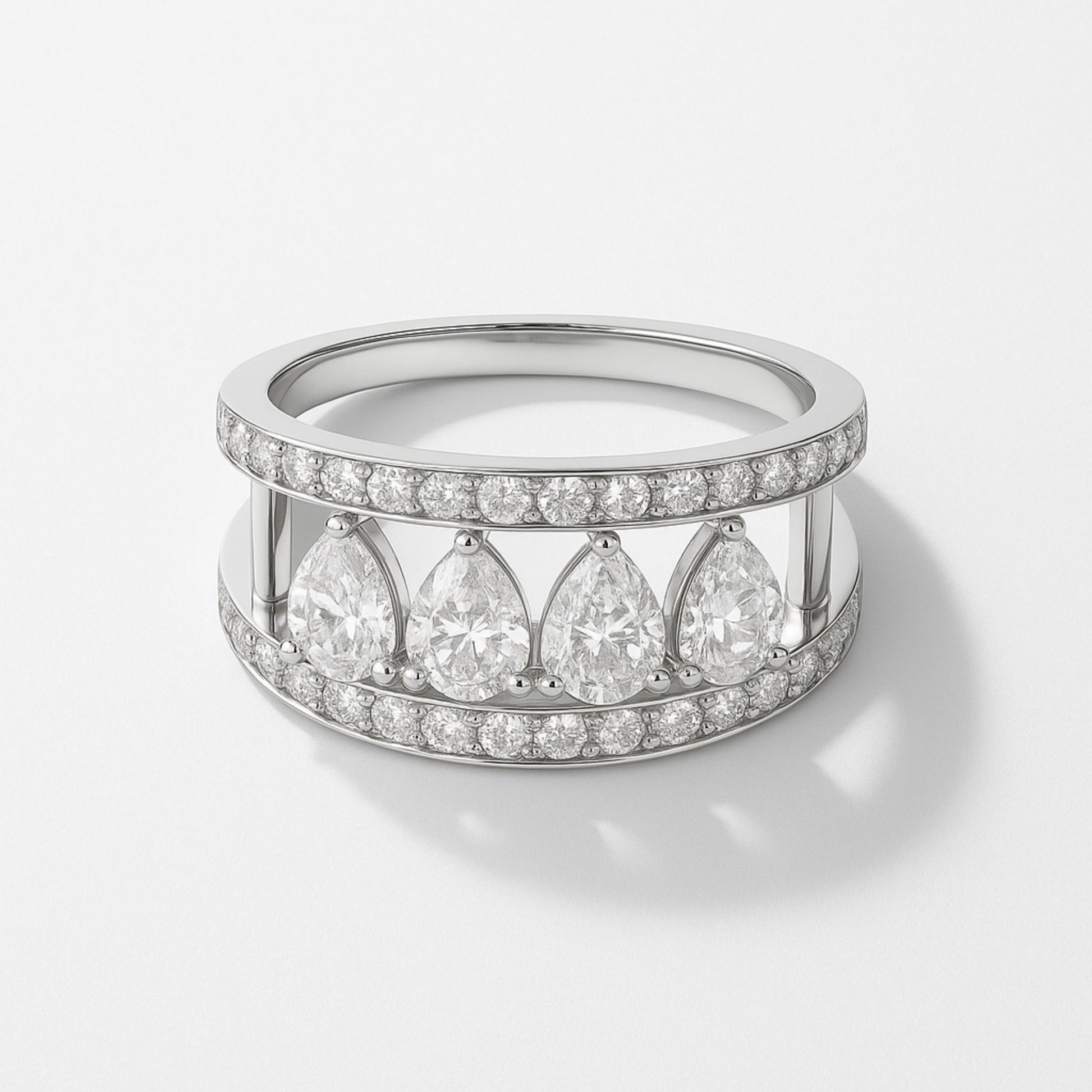 Silver Aurelia Pear Ring Eloura Sterling