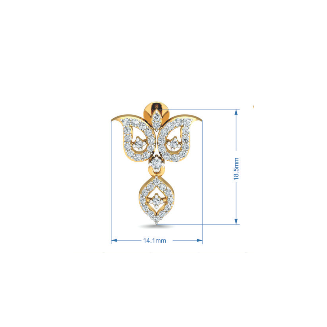 Elegant gold-plated silver motif earrings for women