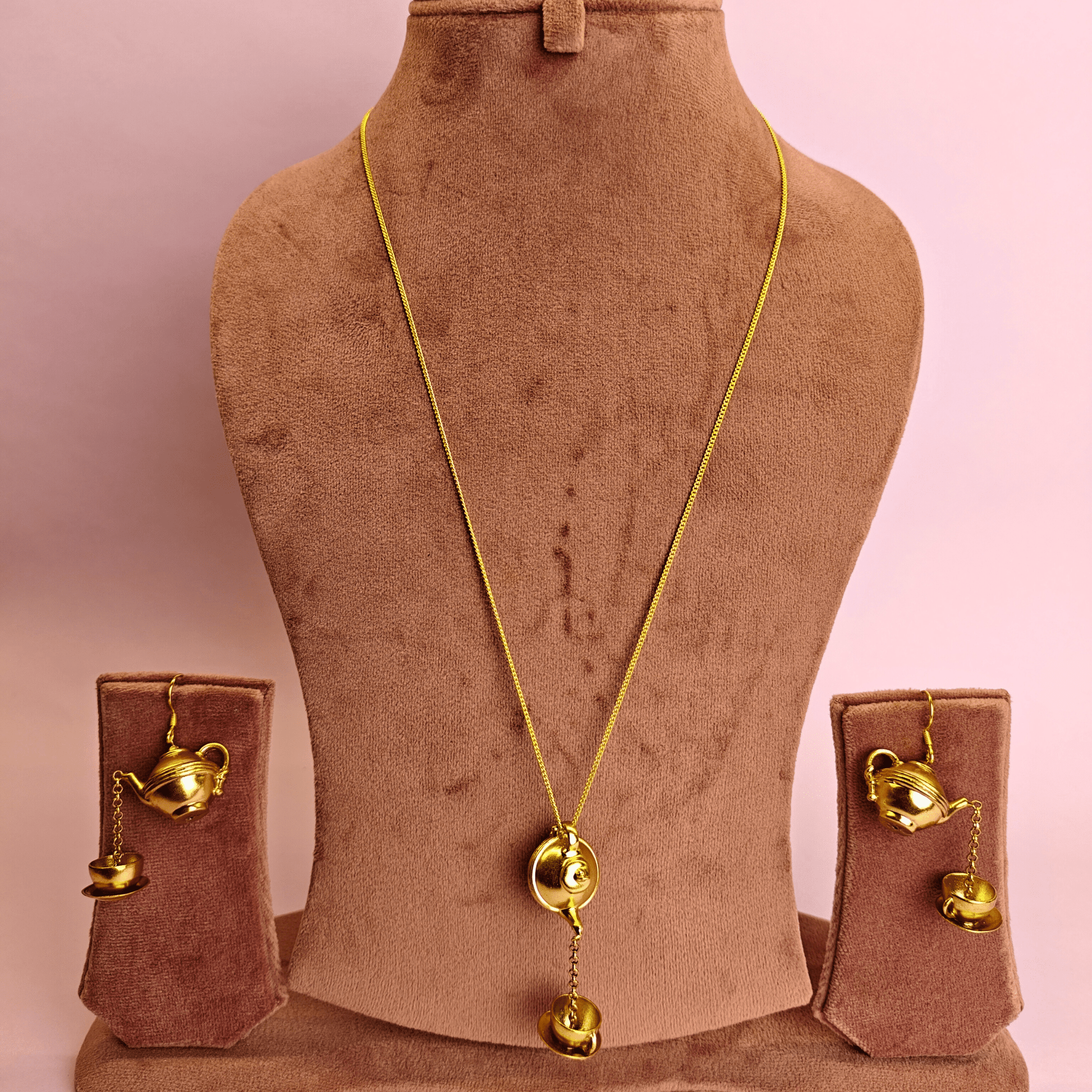 Golden Cup & Kettle Pendant Set - Eloura Sterling