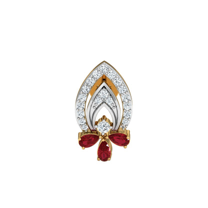 Crimson Elegance Pendant & Earring Set