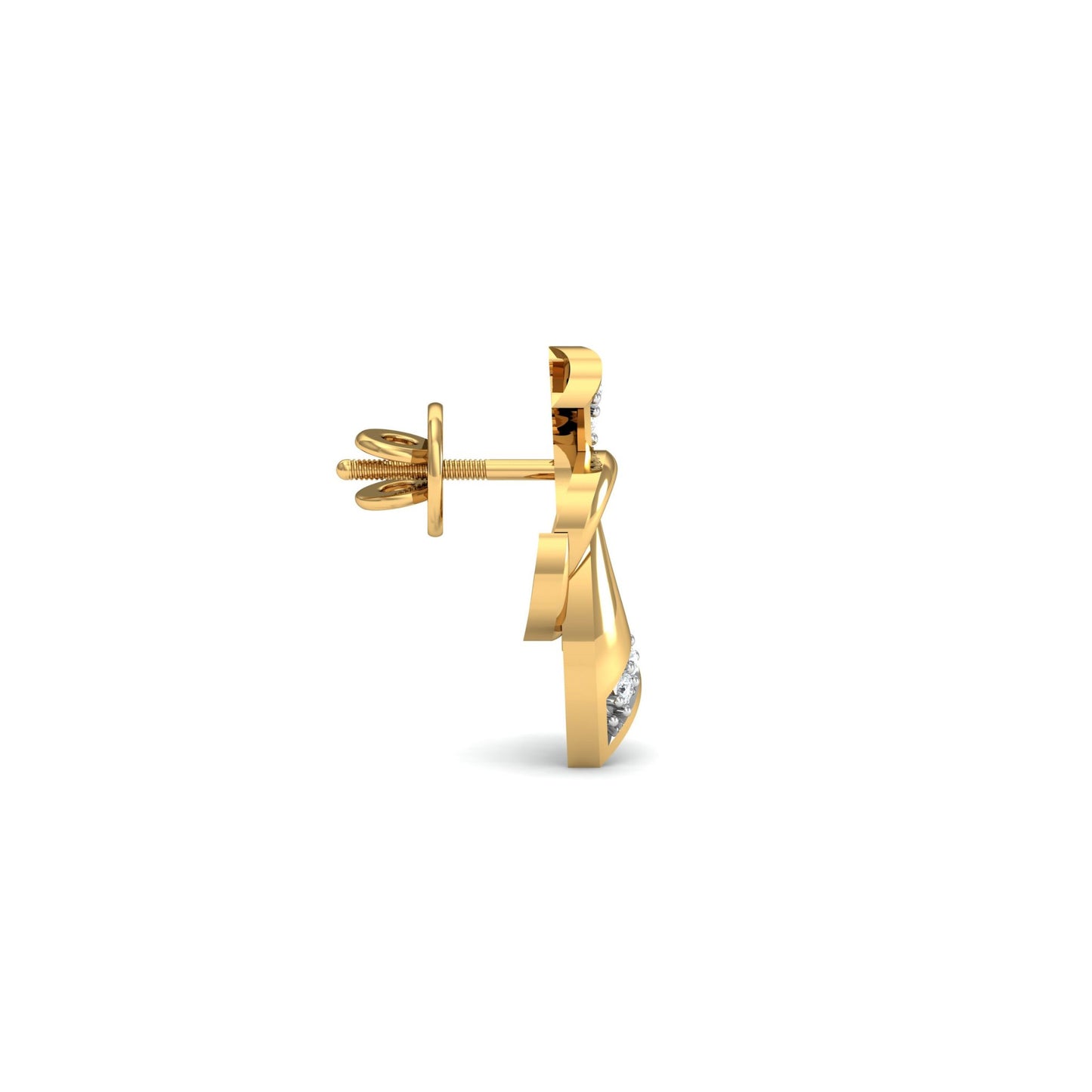 Golden Wave Pendant & Earring Set