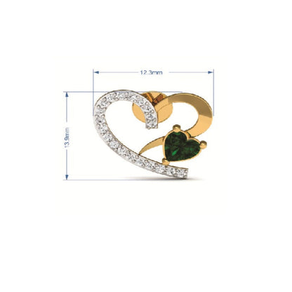 Emerald Heart Pendant & Earring Set