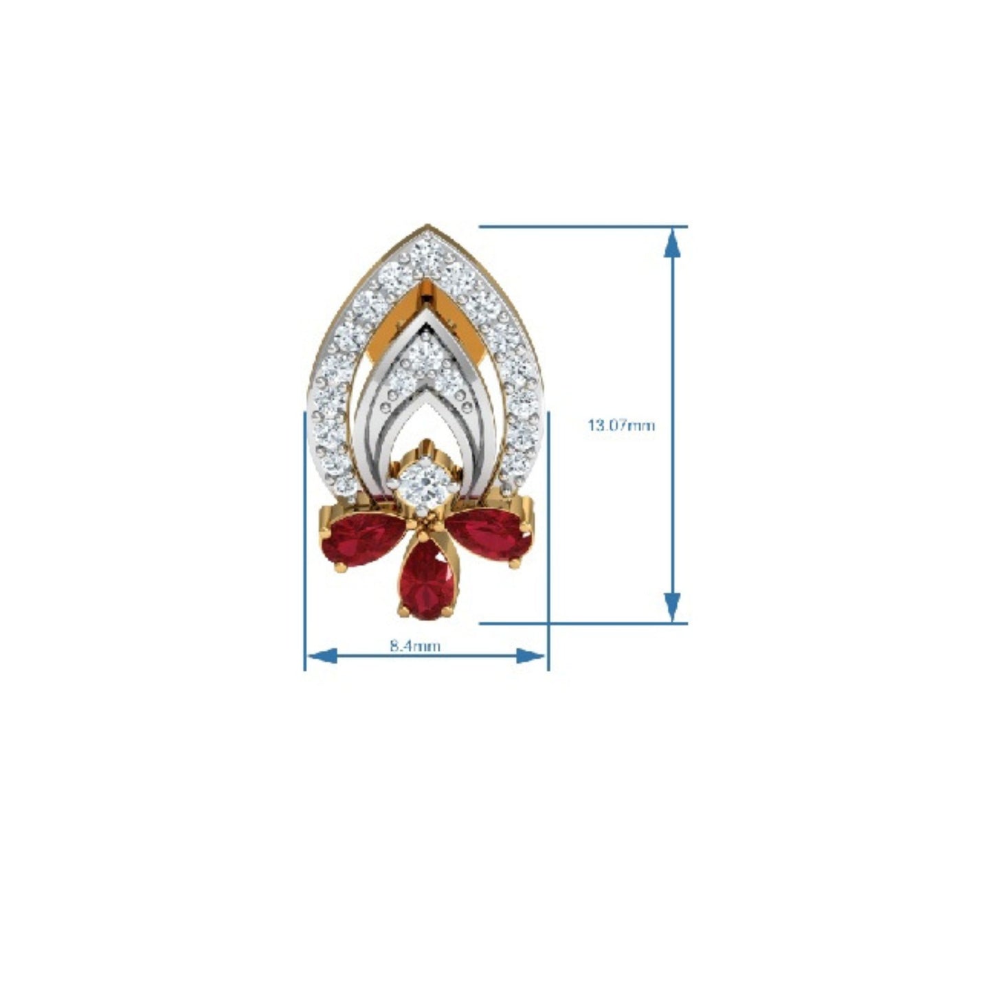 Crimson Elegance Pendant & Earring Set