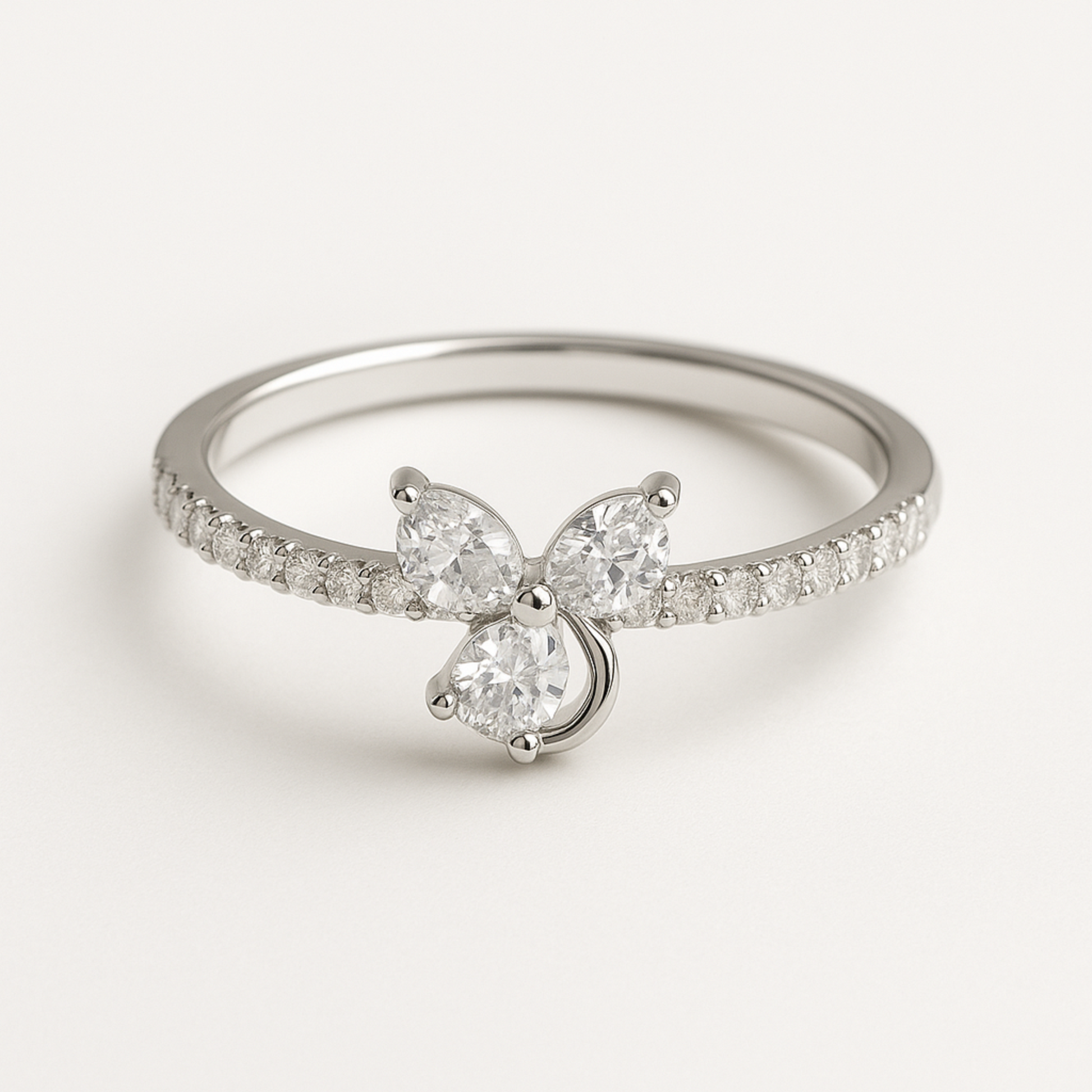 Silver Butterfly CZ Ring- Eloura Sterling