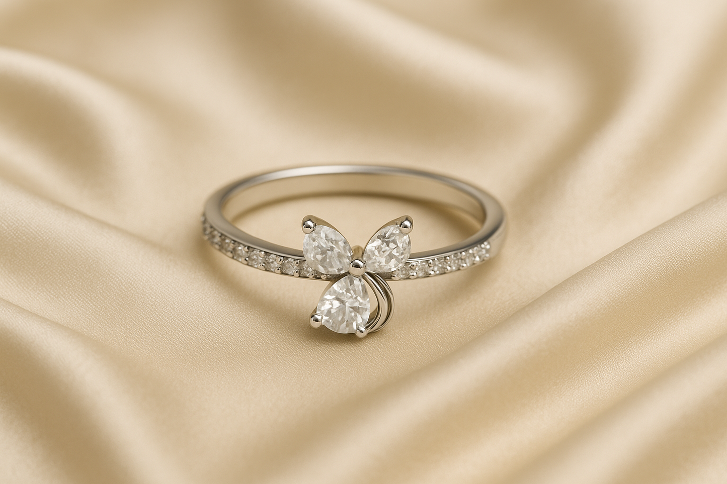 Silver Butterfly CZ Ring- Eloura Sterling